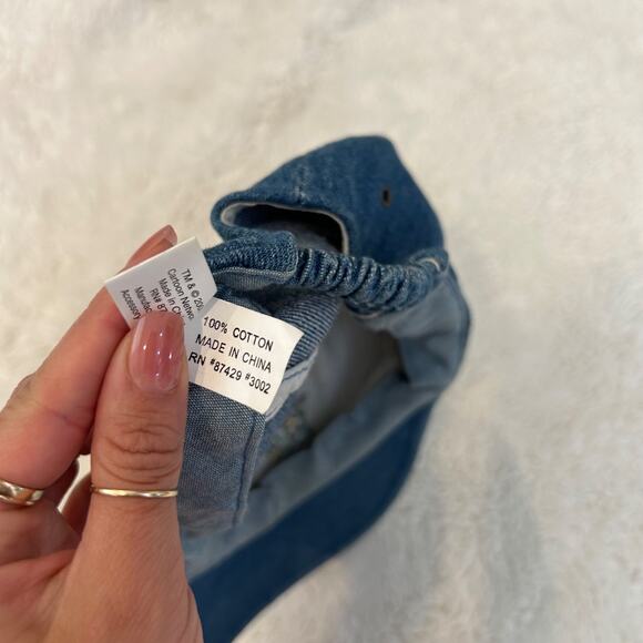 Powderpuff VTG Denim Baseball Hat Embroidered 100% Cotton Unisex - Picture 4 of 6